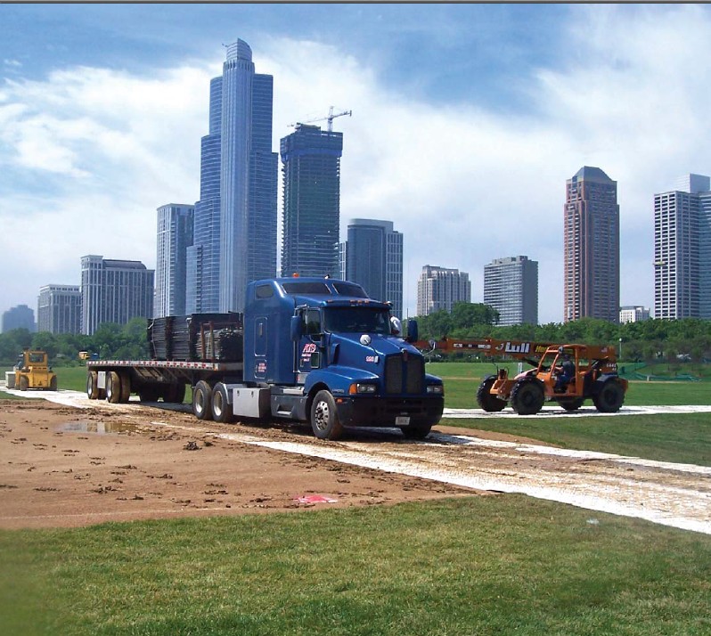 plastic ground protection track mats